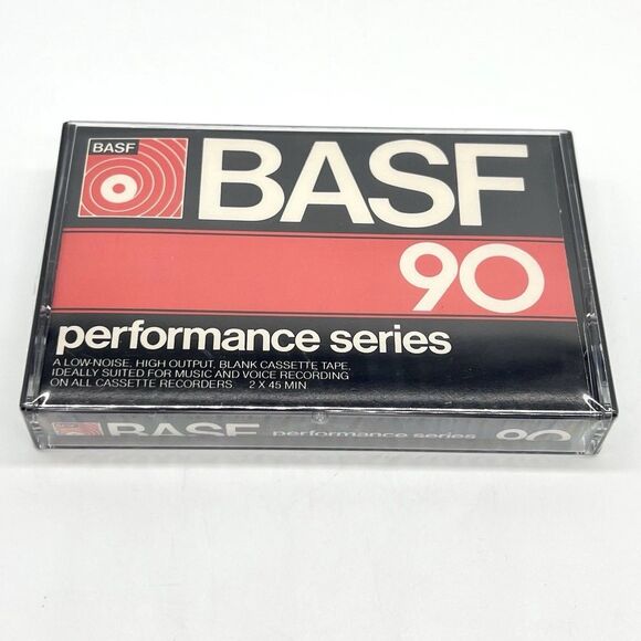 BASF 90 Performance Series BLANK Cassette Tape (Lot of 2) Vintage NEW Sealed USA - Picture 5 of 6